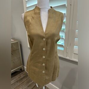 W Worth Top, cut in shoulder long top, unlined, 
Size: 14